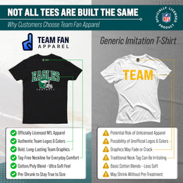 Philadelphia Eagles NFL Adult All Star Heather Tag-Less T-Shirt - Black Heather
