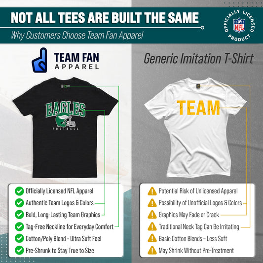 Philadelphia Eagles  NFL All Star Heather Tag-Less T-Shirt - Black Heather