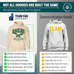 Philadelphia Eagles Team Fan Apparel NFL Women's  Starstruck Fleece Pullover Hoodie - Cream