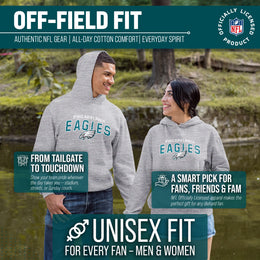 Philadelphia Eagles NFL Adult Unisex Starting Fresh Ultra Soft Fleece Hooded Sweatshirt - Athletic Heather