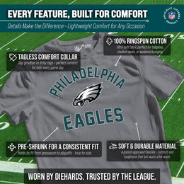 Philadelphia Eagles NFL Youth Gameday Football T-Shirt - Gray