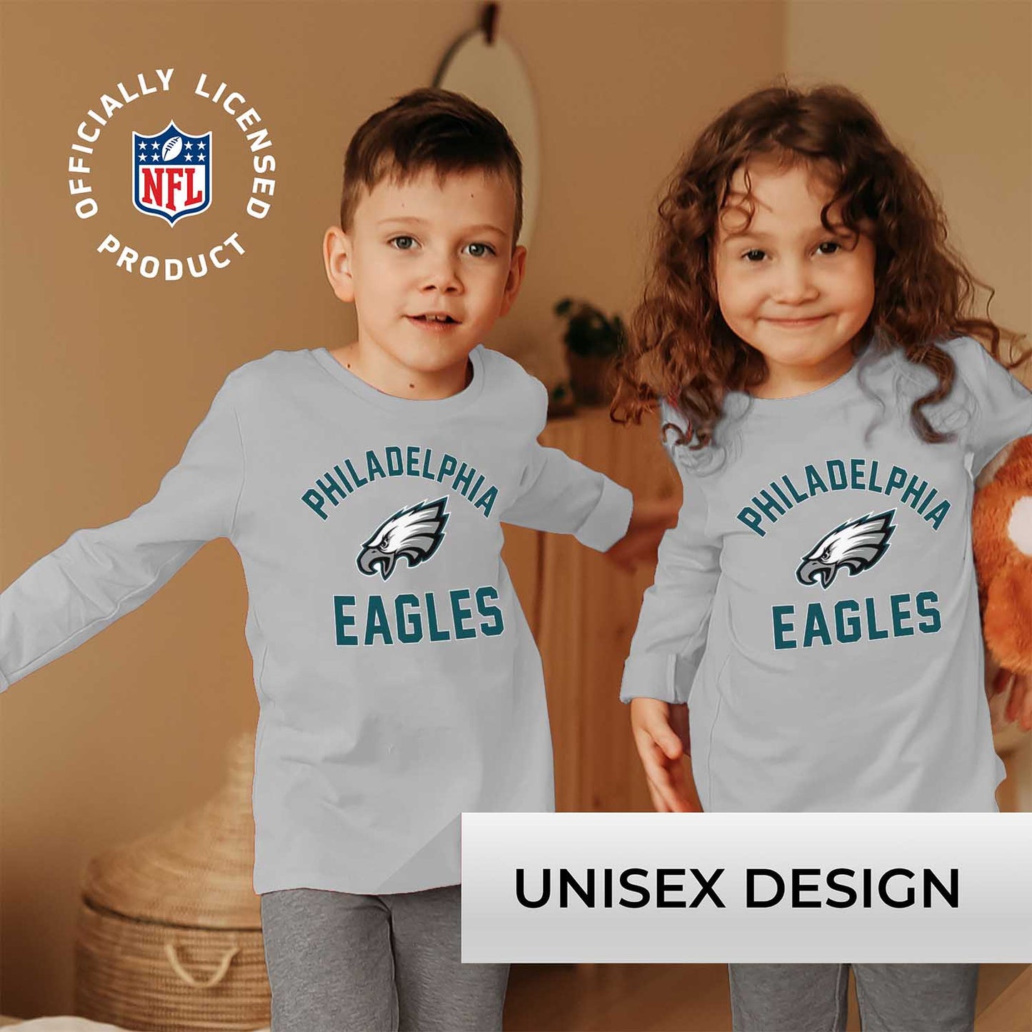 Philadelphia Eagles NFL Youth Gameday Crewneck Sweatshirt - Gray