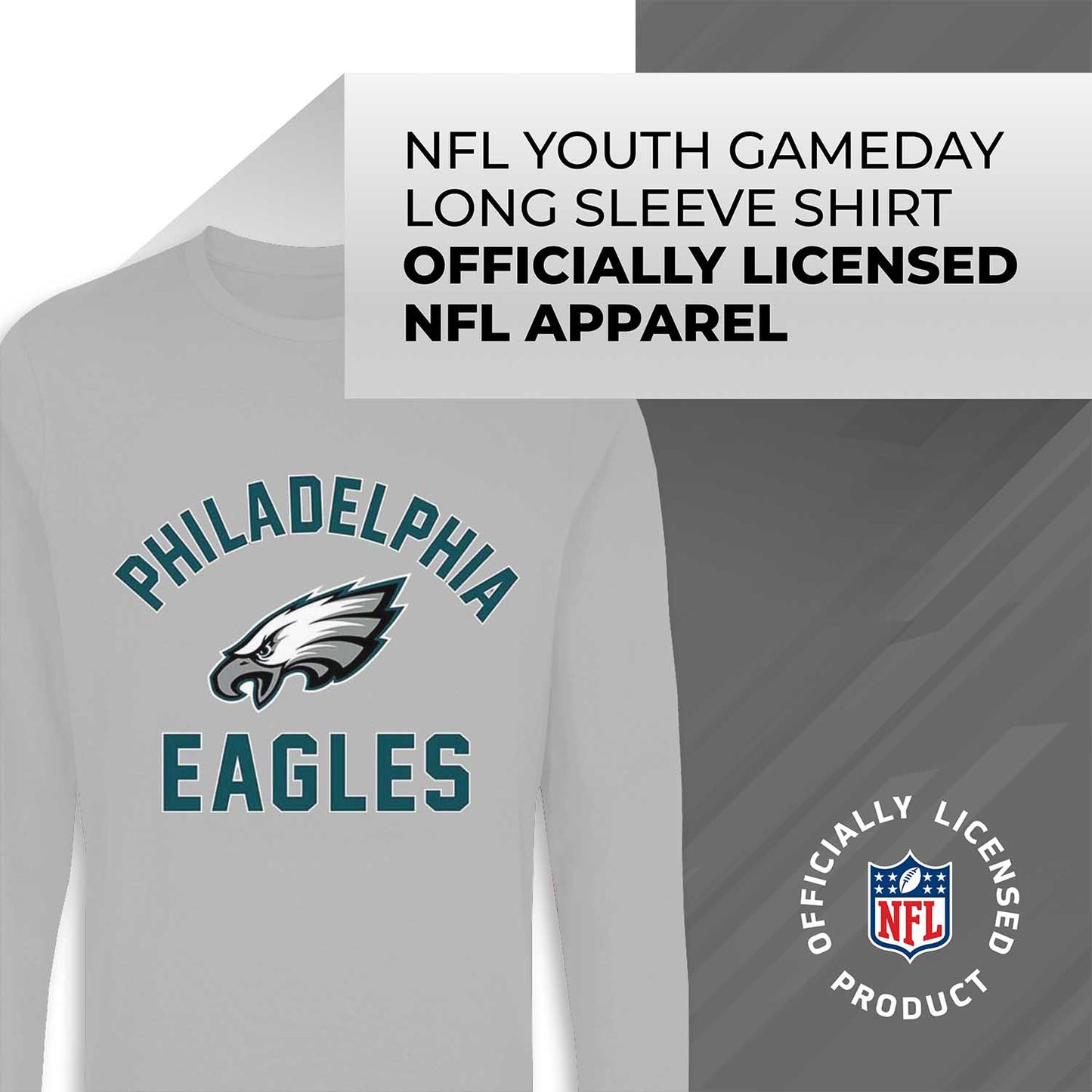Philadelphia Eagles NFL Youth Gameday Crewneck Sweatshirt - Gray