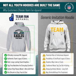 Philadelphia Eagles NFL Youth Property Of Hooded Sweatshirt - Sport Gray