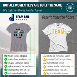 Philadelphia Eagles NFL Womens Short Sleeve Property of Tshirt - Gray