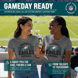 Philadelphia Eagles NFL Womens Short Sleeve Property of Tshirt - Gray