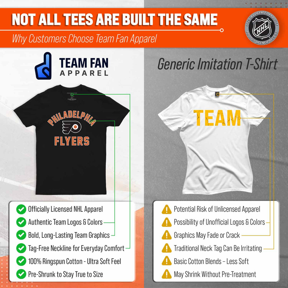Philadelphia Flyers NHL Gameday T-Shirt - Black
