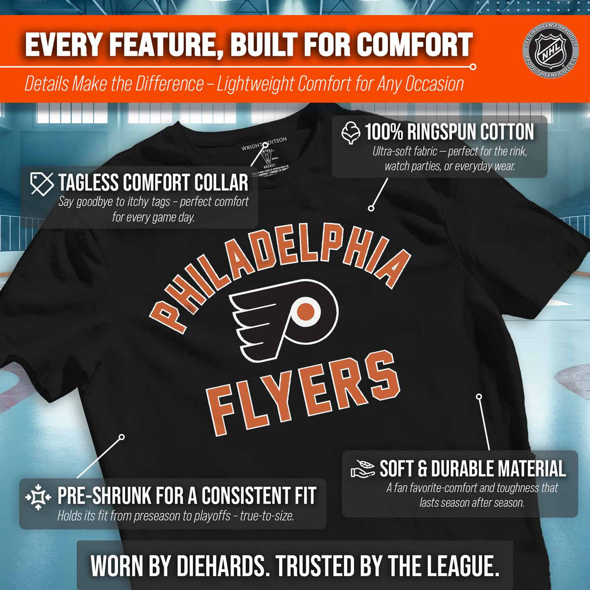 Philadelphia Flyers NHL Gameday T-Shirt - Black
