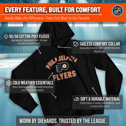 Philadelphia Flyers Hoodie Pullover Sweatshirt - Black