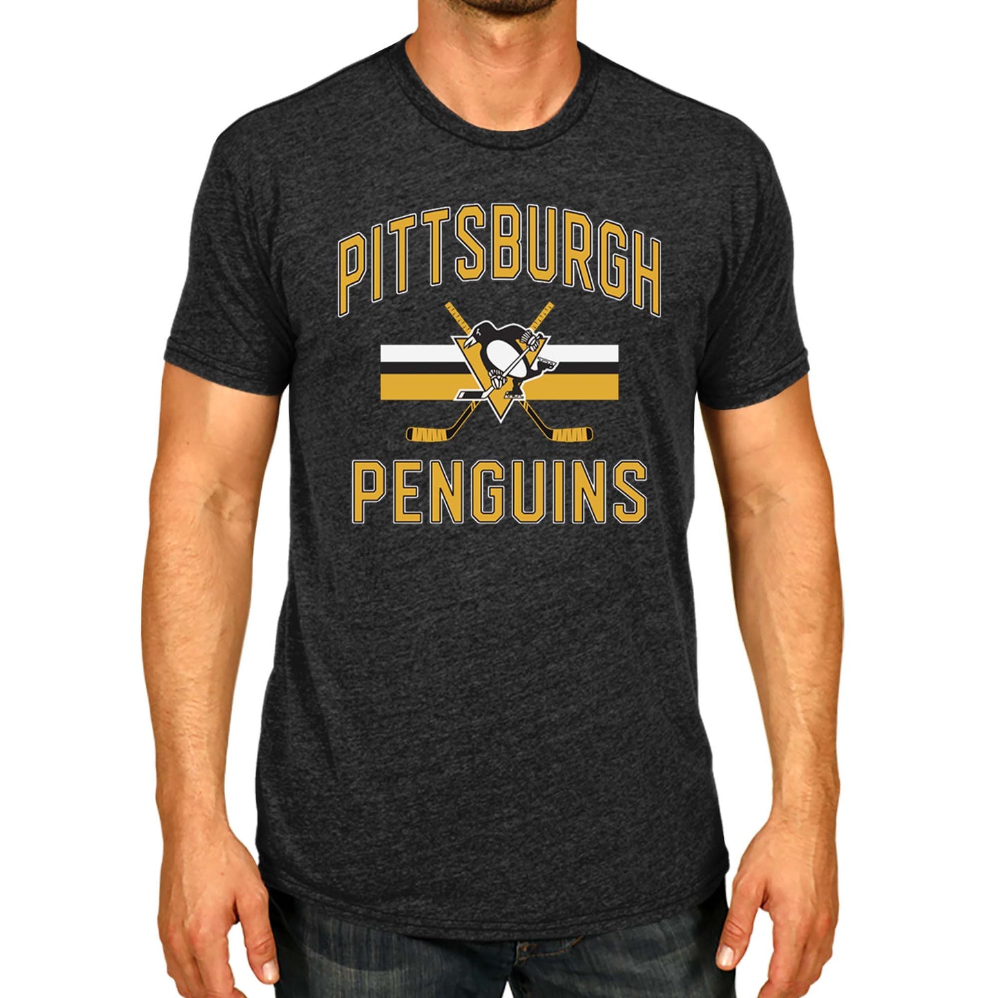 Pittsburgh Penguins NHL Adult Faceoff Tag-Less T-Shirt - Black