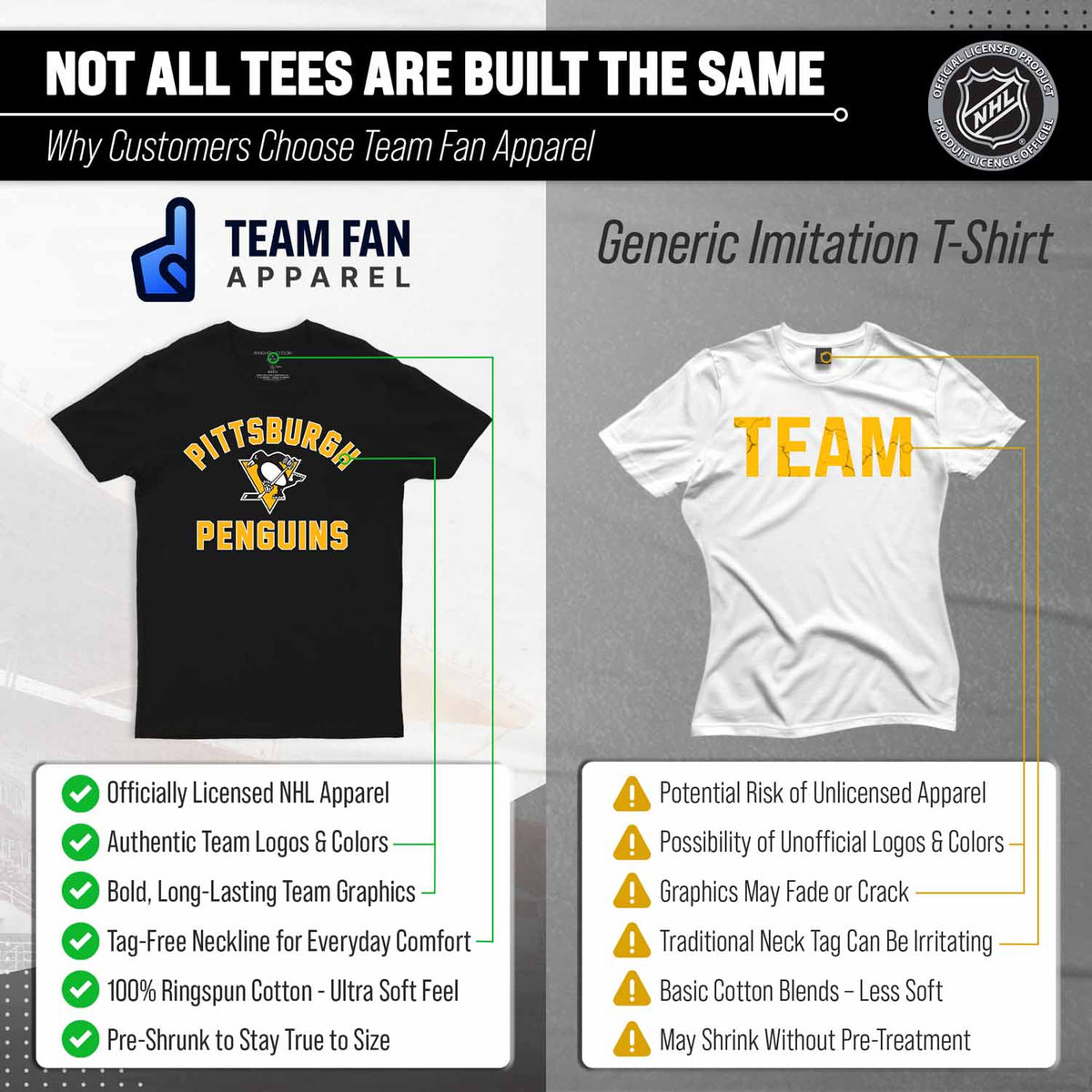 Pittsburgh Penguins NHL Gameday T-Shirt - Black
