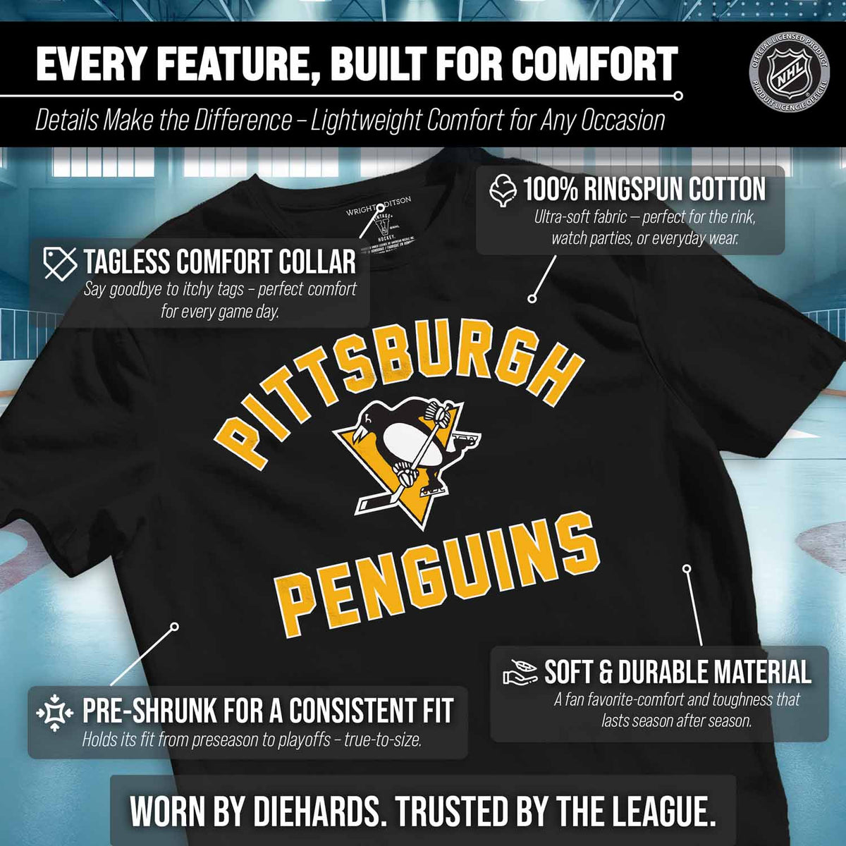 Pittsburgh Penguins NHL Gameday T-Shirt - Black