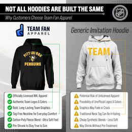 Pittsburgh Penguins Hoodie Pullover Sweatshirt - Black