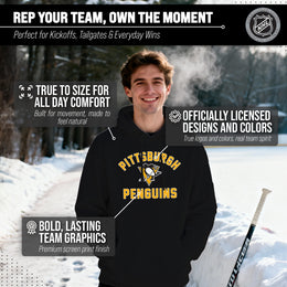 Pittsburgh Penguins Hoodie Pullover Sweatshirt - Black