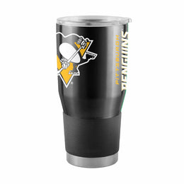 Pittsburgh Penguins NHL Hockey 30oz Stainless Steel Vacuum Insulated Game Day Tumbler with Silicone Grip - Black