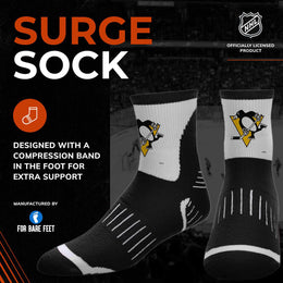 Pittsburgh Penguins NHL Youth Surge Socks - Black