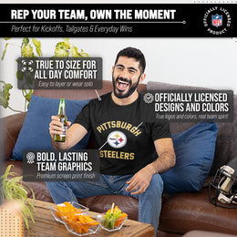 Pittsburgh Steelers Team Fan Apparel NFL  Gameday T-Shirt - Black