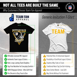 Pittsburgh Steelers NFL Adult Retro Triangle Unisex T-Shirt - Black