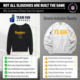 Pittsburgh Steelers NFL Womens Helmet French Terry Slouchy Top - Charcoal