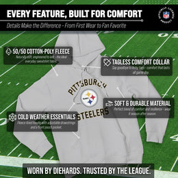Pittsburgh Steelers Team Fan Apparel NFL  Gameday Hoodie - Sport Gray