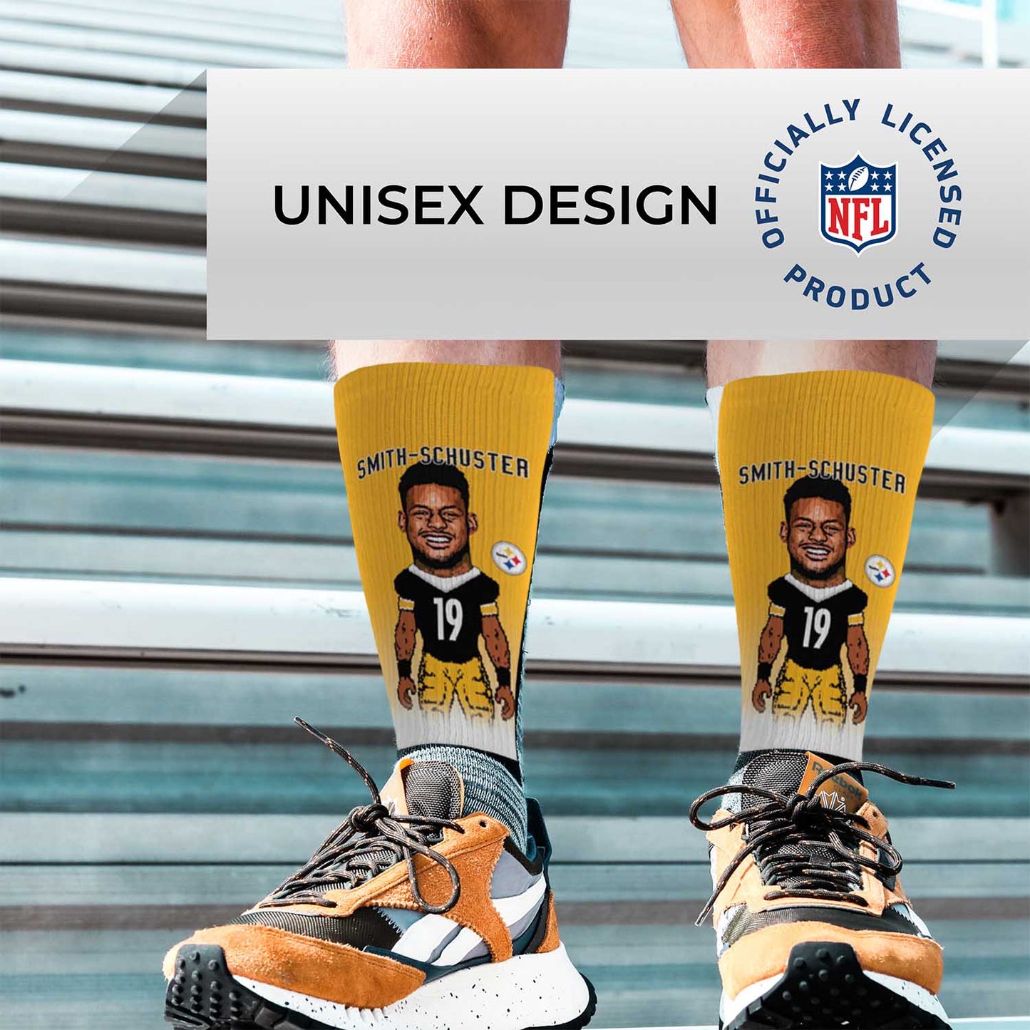 Pittsburgh Steelers NFL V Curve Socks - Gold #19