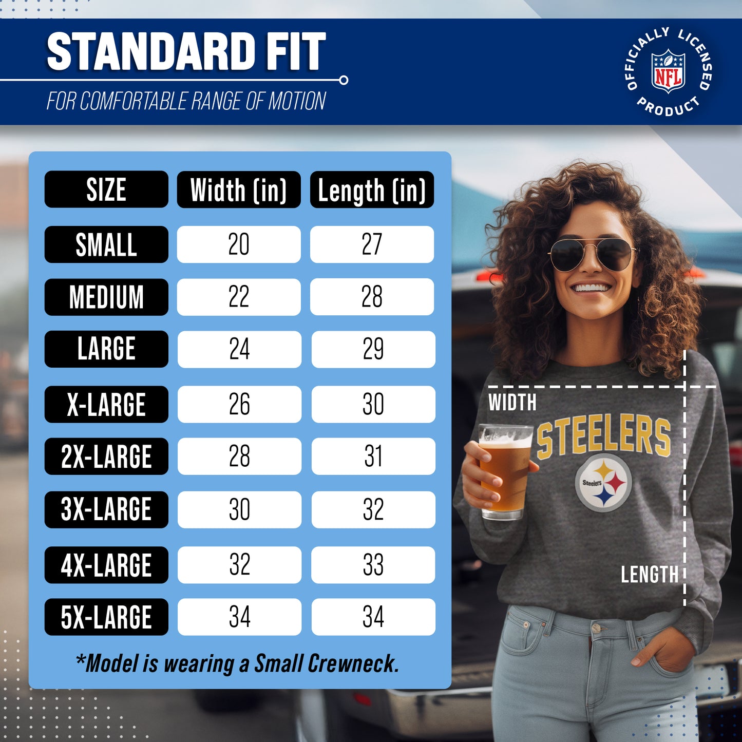 Pittsburgh Steelers NFL Home Team Crew - Gray