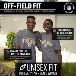 Pittsburgh Steelers NFL Starting Fresh Short Sleeve Heather T-Shirt - Sport Gray