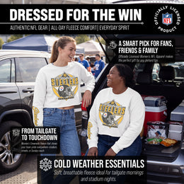 Pittsburgh Steelers  Women's Franchise Helmet Cut Crop Crewneck - White