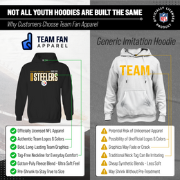 Pittsburgh Steelers NFL Youth Modern Endzone Football Fleece Hooded Sweatshirt - Black