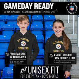 Pittsburgh Steelers NFL Youth Gameday Hooded Sweatshirt - Black