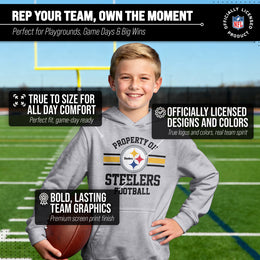 Pittsburgh Steelers NFL Youth Property Of Hooded Sweatshirt - Sport Gray