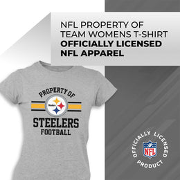 Pittsburgh Steelers NFL Women's Property Of Lightweight Plus Size T-Shirt - Sport Gray