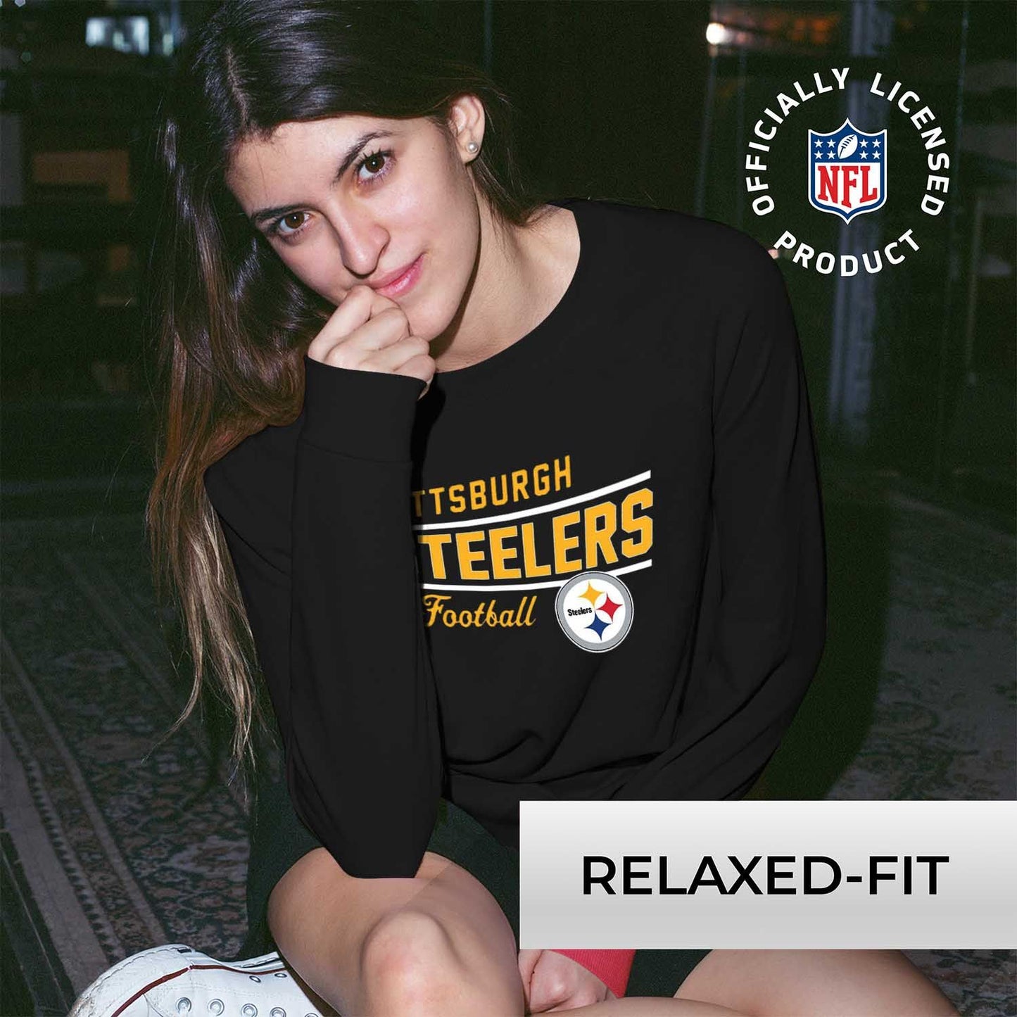 Pittsburgh Steelers  Sweatshirt for Women - Black