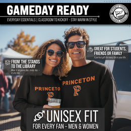 Princeton Tigers Adult Arch & Logo Soft Style Gameday Crewneck Sweatshirt - Black