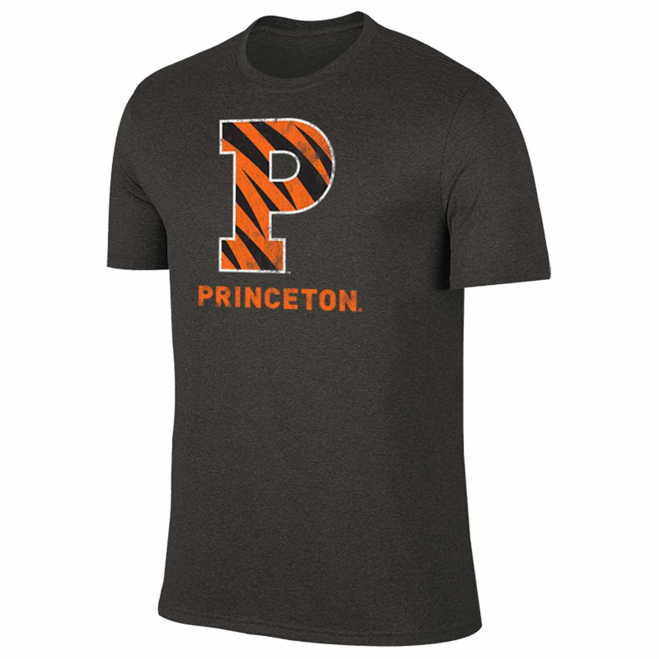 Princeton Tigers Adult MVP Heathered Cotton Blend T-Shirt - Black