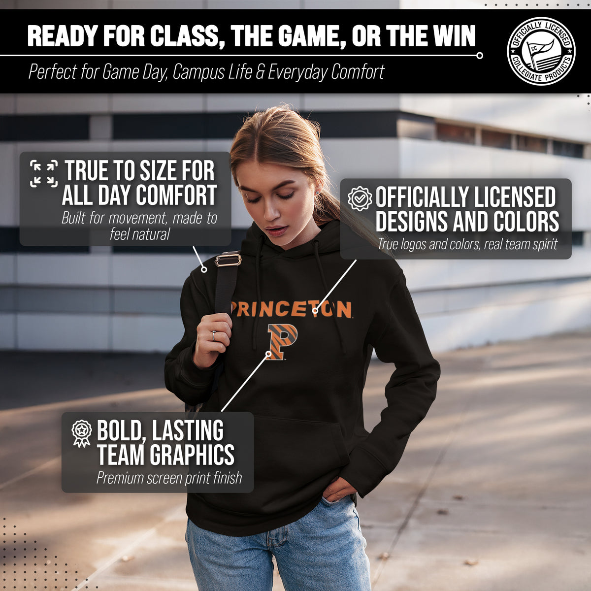 PRIN Arch & Logo Gameday Hoodie - Black