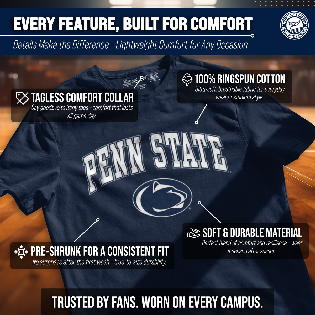 Penn State Nittany Lions Gameday Cotton T-Shirt for Men and Women