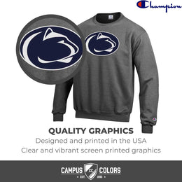 Penn State Nittany Lions Adult Mascot Fleece Crewneck - Charcoal
