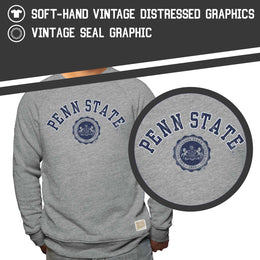 Penn State Nittany Lions College Gray University Seal Crewneck Sweatshirt - Gray