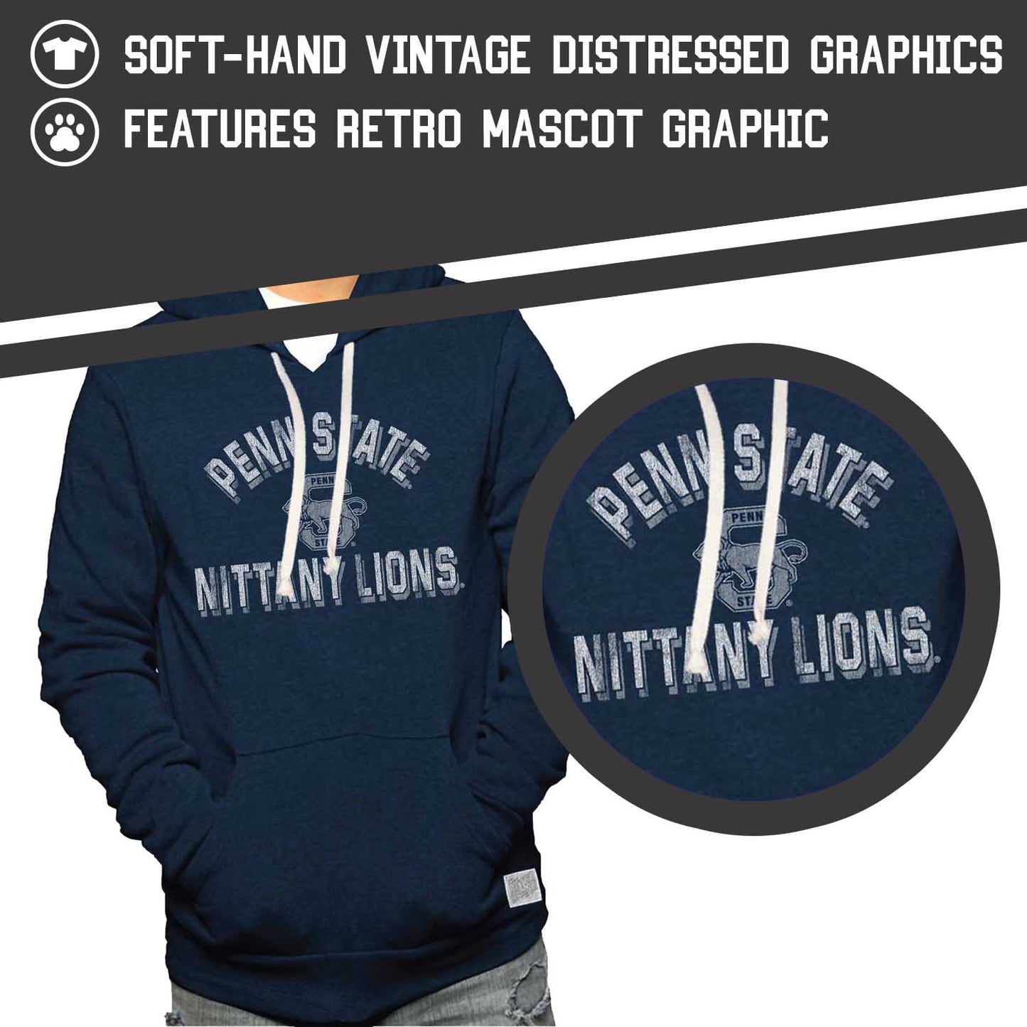 Penn State Nittany Lions Adult University Hoodie - Navy