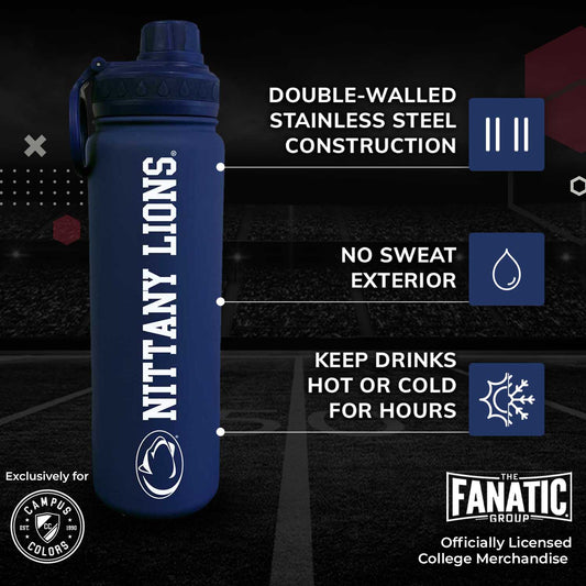 Penn State Nittany Lions  Stainless Steel Water Bottle 24 oz Insulated - Navy