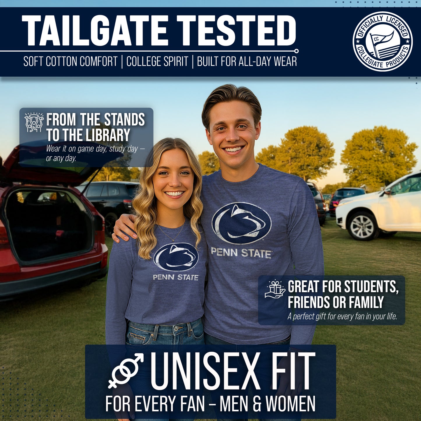 Penn State Nittany Lions NCAA MVP Adult Long-Sleeve Shirt - Navy