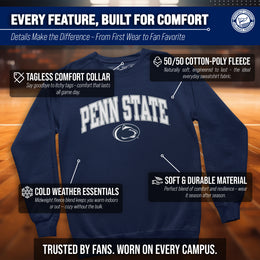 Penn State Nittany Lions NCAA Adult Tackle Twill Crewneck Sweatshirt - Navy