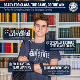 Penn State Nittany Lions NCAA Adult Unisex Starting Fresh T-Shirt - Navy Heather