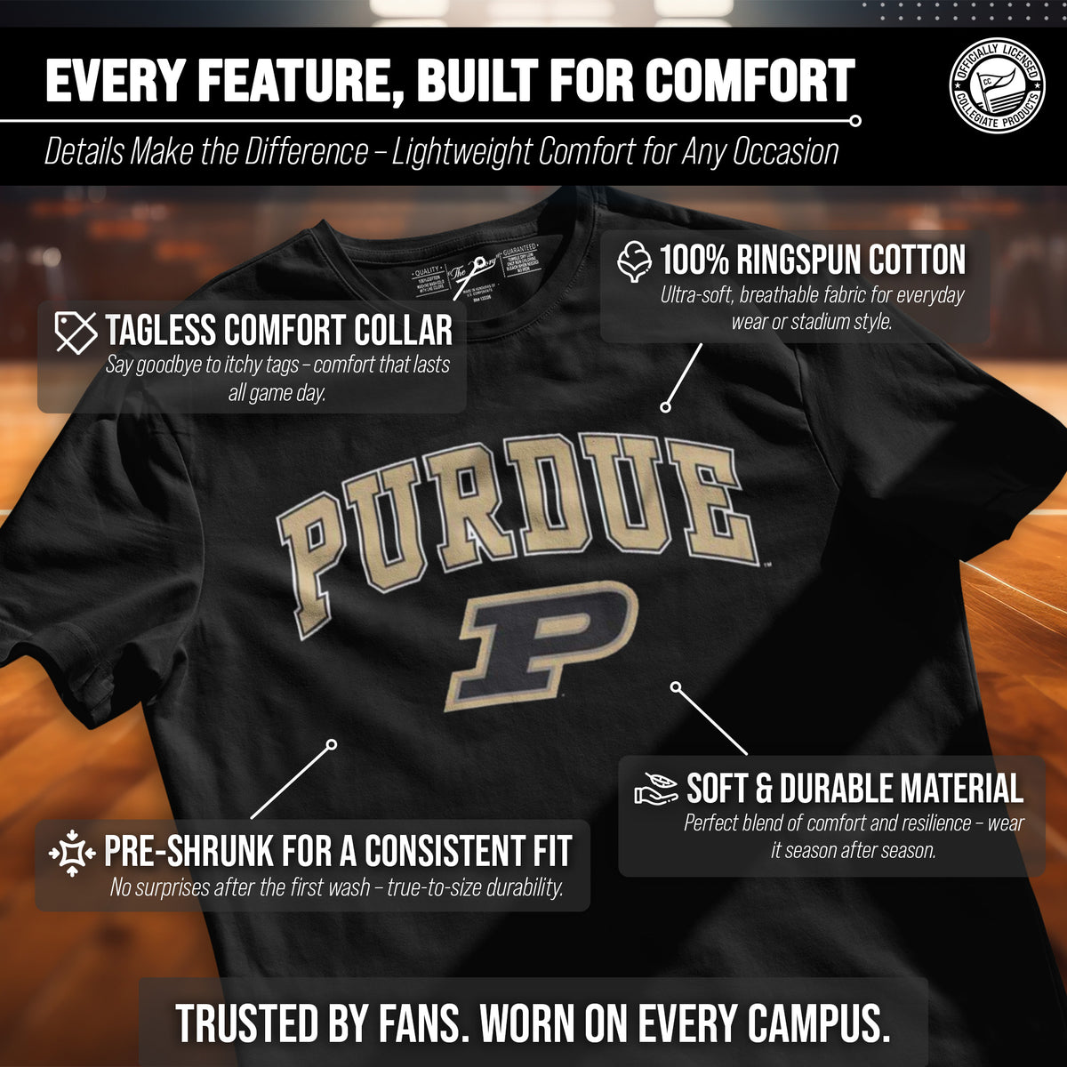 Purdue Boilermakers Gameday Cotton T-Shirt for Men and Women