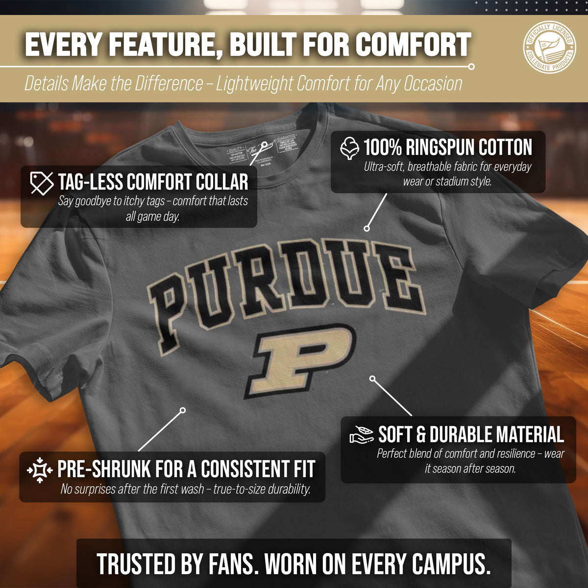 Purdue Boilermakers Gameday Cotton T-Shirt for Men and Women