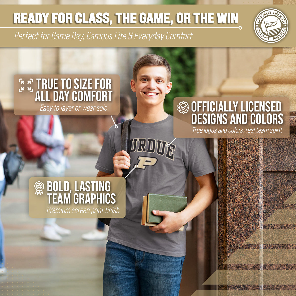 Purdue Boilermakers Gameday Cotton T-Shirt for Men and Women
