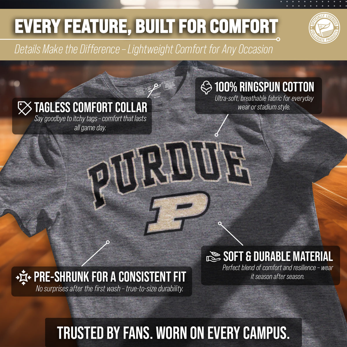Purdue Boilermakers Gameday Cotton T-Shirt for Men and Women