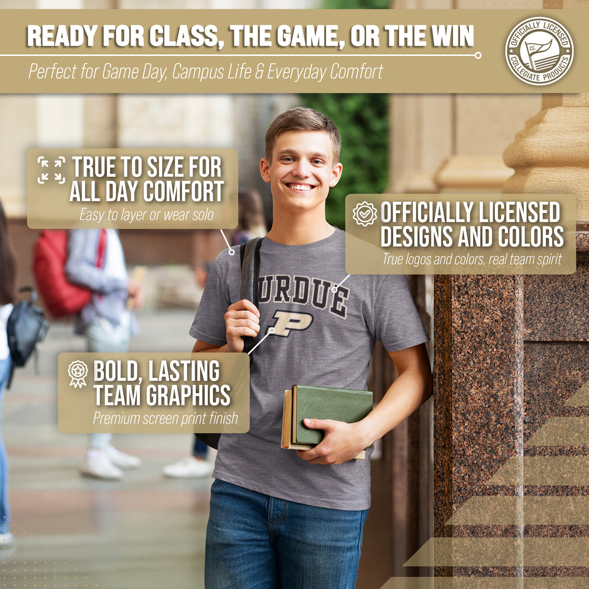Purdue Boilermakers Gameday Cotton T-Shirt for Men and Women