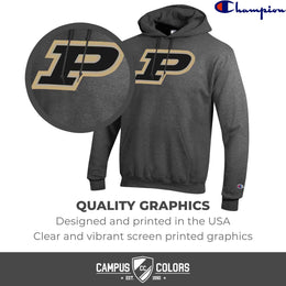 Purdue Boilermakers Adult Mascot Fleece Hooded Sweatshirt - Charcoal